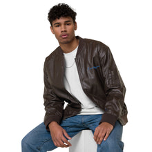 Load image into Gallery viewer, Infinite Men Leather Bomber Jacket