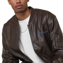 Load image into Gallery viewer, Infinite Men Leather Bomber Jacket