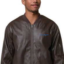 Load image into Gallery viewer, Infinite Men Leather Bomber Jacket